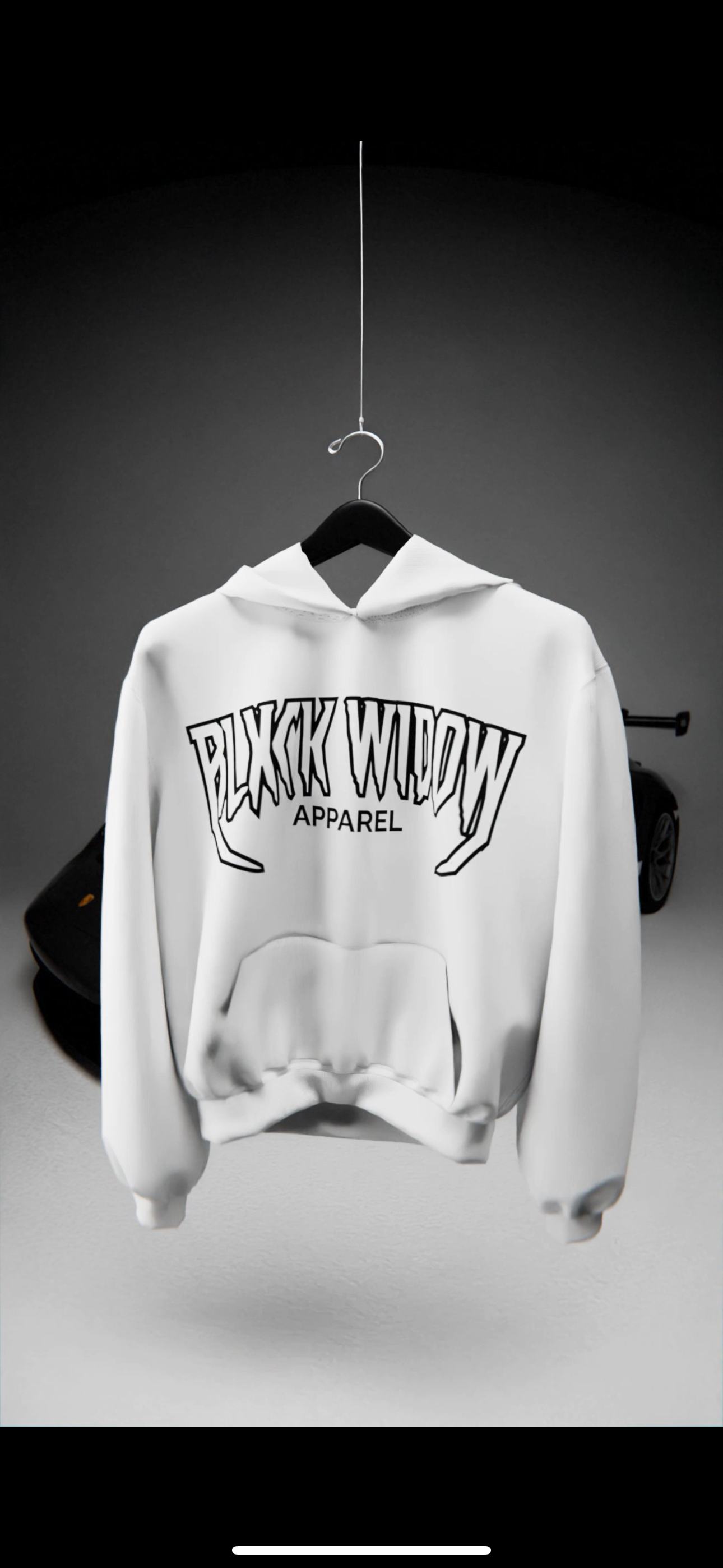 BLXCKWIDOW Logo Hoodie, White