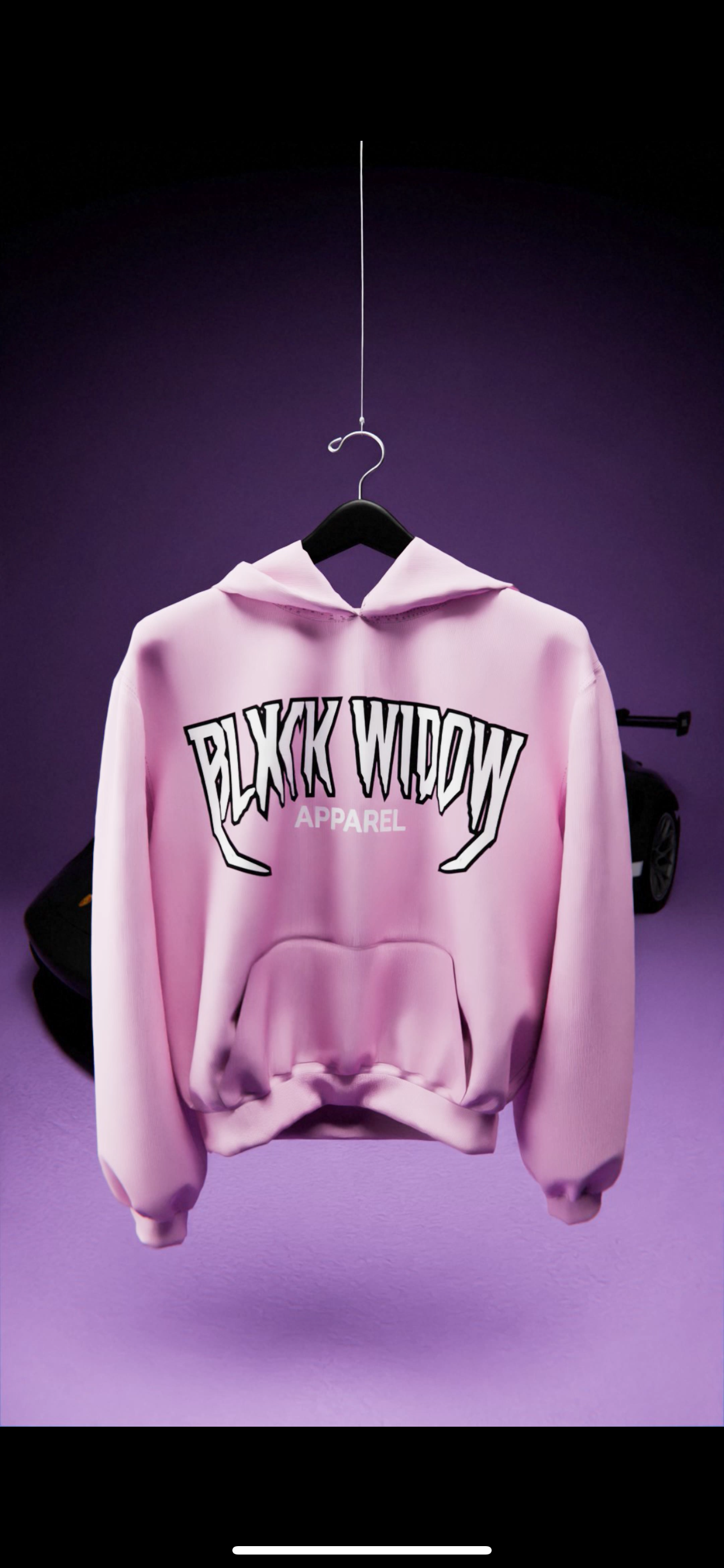 BLXCKWIDOW Logo Hoodie, Pink