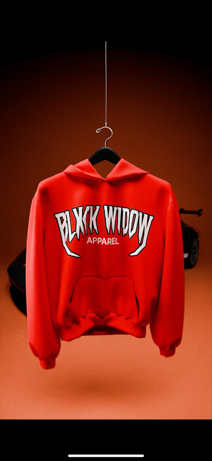 BLXCKWIDOW Logo Hoodie, Red